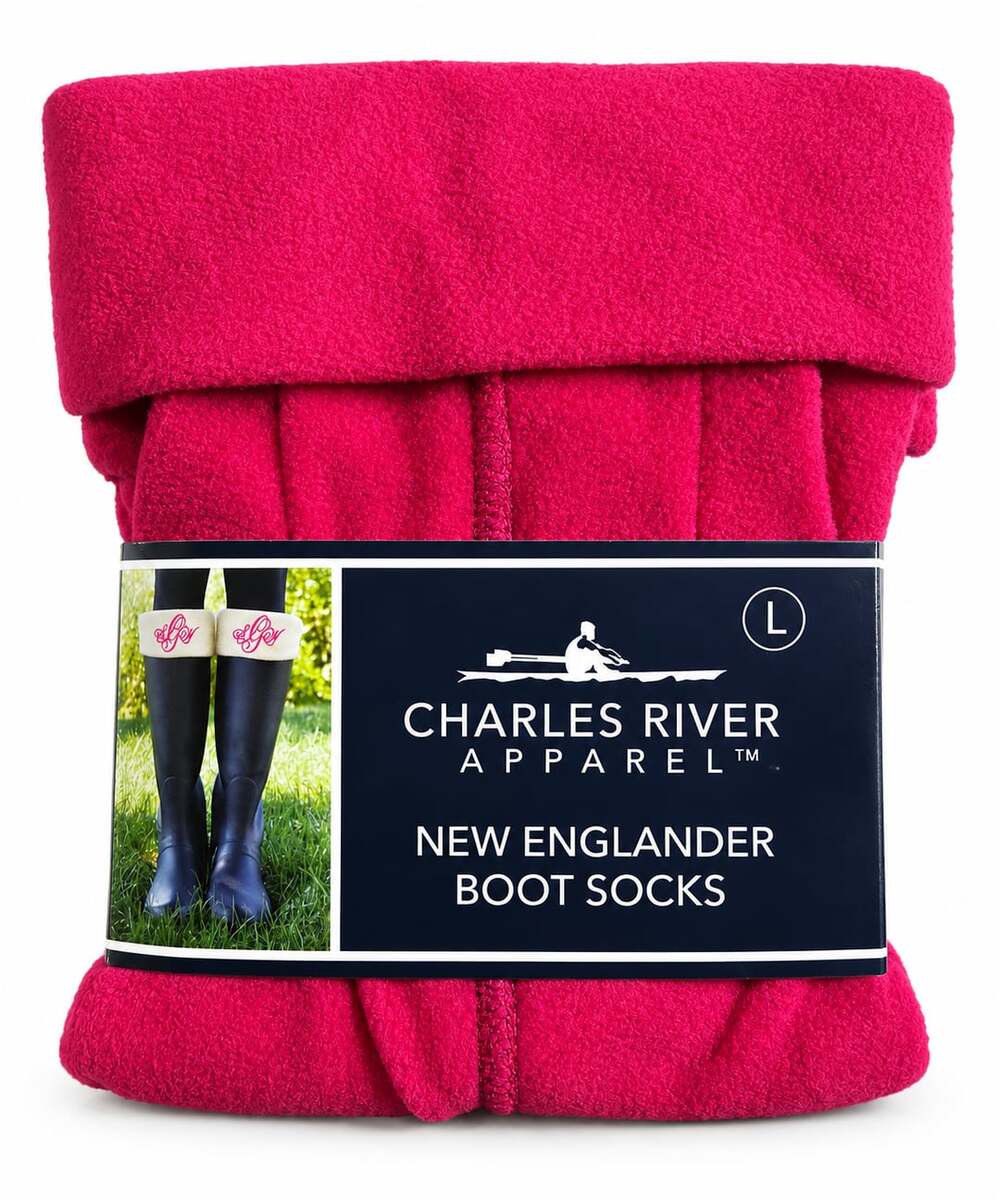 Charles River Apparel Women's Size L New Englander Boot Socks Fleece Hot Pink